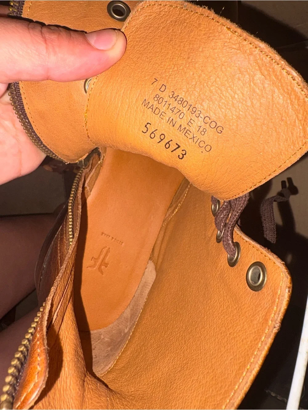 Frye Cognac Leather Chukka Lace-Up Boots